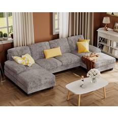 Furmax Sectional Couche Grey Sofa 110.2" 4 Seater