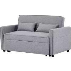 Simplie Fun Linen Loveseat Grey Sofa 54" 2 Seater