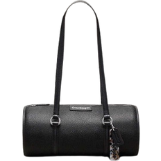 Coach Barrel Bag In Pebbled Coachtopia Leather - Black