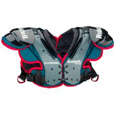 Riddell Football Riddell Boys' Pursuit Football Shoulder Pads - Blue/Medium Red