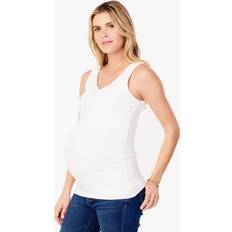 Ingrid+Isabel Rib Henley Nursing Tank White