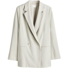 Damen Jacketts H&M Double Breasted Blazer - Light Grey