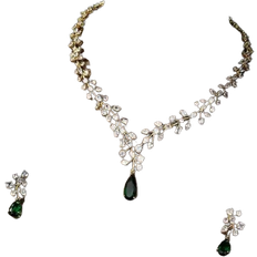 Smykkesett BlackBeauty BB Bracelet Jewelery Set Party Gift - Gold/Transparent/Green