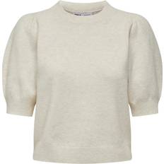 Only O Neck Knit Top - Grey/Birch
