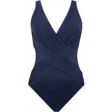 Miraclesuit Crossover One Piece Swimsuit Plus Size - Midnight