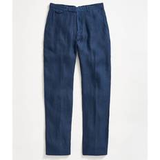 Billy Reid Garment Dyed Linen Flat Front Trouser