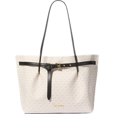 Michael Kors Emilia Large Logo Tote Bag - Vanilla/Black