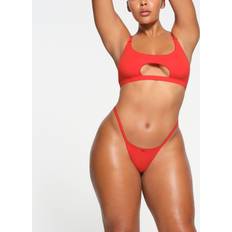 SKIMS Red Clothing SKIMS Picot Trim String Thong Red Fits Everybody