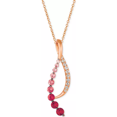 Le Vian Vanilla Pendant Necklace - Rose Gold/Ruby/Sapppires