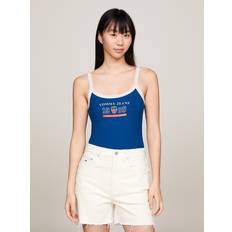 Tommy Hilfiger Women Bodysuits Tommy Hilfiger Women's TJ International Games Logo Bodysuit Blue Royal Blue