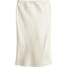 S - Weiß Röcke H&M Knee-Length Skirt - Cream