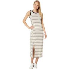 Tommy Hilfiger Women Clothing Tommy Hilfiger Sleveless Striped Midi Dress Khaki Multi Women's Dress