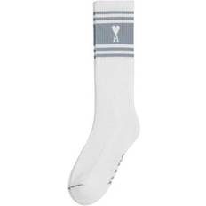 Ami Paris White Socks Ami Paris Intarsia-knit Logo Ribbed Socks