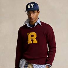 Polo Ralph Lauren Red Sweaters Polo Ralph Lauren Big Fit Cotton Letterman Sweater in Classic Wine