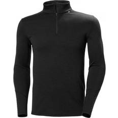 Sportswear Garment - Unisex Base Layers Helly Hansen Lifa Merino Midweight 1/2 Zip Black Men's Clothing