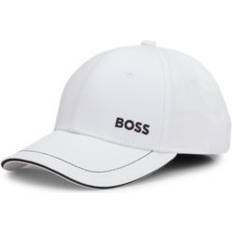 Hugo Boss Men Accessories Hugo Boss Men's Detail Cotton-Twill Cap White