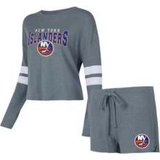 Cotton Pajamas Concepts Sport Women's Gray New York Rangers Meadow�Long Sleeve T-Shirt & Sleep Set