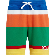 Polo Ralph Lauren 6-Inch Logo Striped Fleece Shorts - Blue Saturn Multi