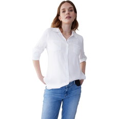 Ingrid+Isabel Classic Button Up Maternity Shirt White