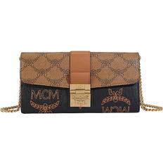 MCM Tracy Chain Wallet In Monogram Mix - Black