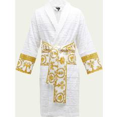 Cotton - Women Robes Versace Unisex Barocco Sleeve Robe WHITE MEDIUM