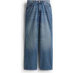 H&M Blue - Women Clothing H&M Wide High Jeans - Denim Blue