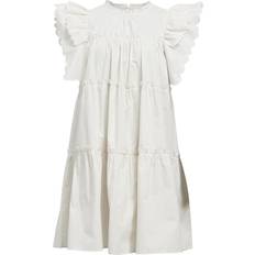 Object Ruffled Mini Dress - White Sand