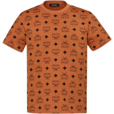 MCM Maxi Monogram Print T-shirt - Cognac