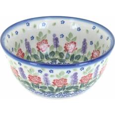 Blue Rose Pottery WR Unikat Roses Are Red Breakfast Bowl 6"