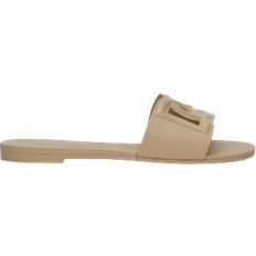 Dolce & Gabbana Slippers & Sandals Dolce & Gabbana Rubber Beachwear Sliders - Beige