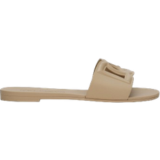 Dolce & Gabbana Shoes Dolce & Gabbana Rubber Beachwear Sliders - Beige