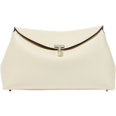 Toteme T-Lock Leather Clutch - White