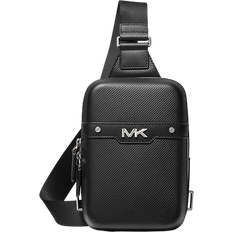 Michael Kors Varick Medium Textured Leather Sling Pack - Black