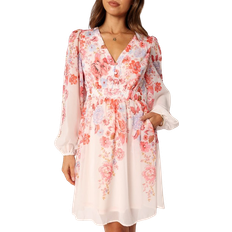 Petal & Pup Hattie Long Sleeve Mini Dress - Pink Floral