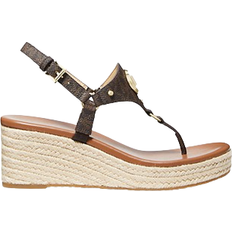 Michael Kors Damen Sandalen Michael Kors Casey Signature Logo - Brown