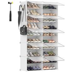 Songmics ULPC035W01 White Shoe Rack 32.7x61.4" 10pcs