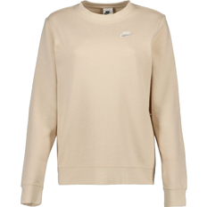 Nike Sportswear Club Fleece Women's Crew Neck Sweatshirt - Sanddrift/White
