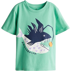 H&M T-shirt mit Print - Grün/Seeteufel (1216652030)