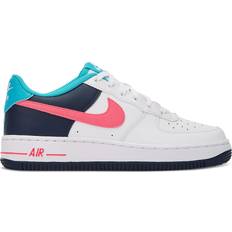 Nike Air Force 1 GS - White/Thunder Blue/Dusty Cactus/Racer Pink