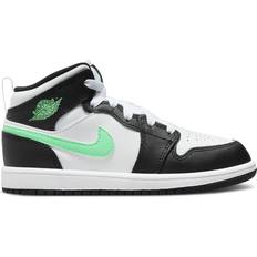 Sportschuhe Nike Jordan 1 Mid PS - White/Black/Green Glow