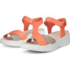 Ecco Heeled Sandals ecco Women's Flowt Wedge Cork Sandal Leather Coral