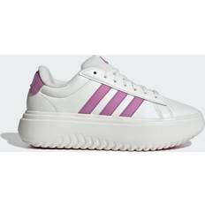 Gym & Training Shoes Adidas Women's Grand Court Platform Shoes, White/Purple