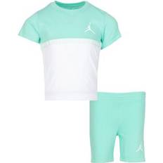 Nike Toddler Jumpman Blocked Taping Tee & Shorts Sets - Emerald Rise