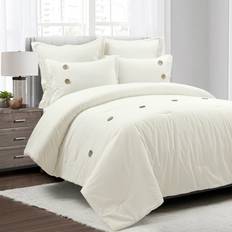 Linen Bedspreads Lush Decor Linen Button Cotton Blend Bedspread White