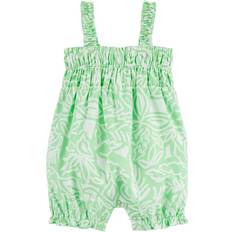 Jumpsuits Children's Clothing Carter's Baby Girls Floral Twill Romper 24M Green