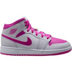 Nike Air Jordan 1 Mid GS - Iris Whisper/White/Fire Pink