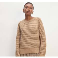 Dame - Gull Gensere Everlane Cloud Oversized Textured Crew in Brown