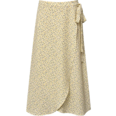 A-View Peony Wrap Skirt - Light Yellow