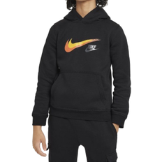 Nike Big Kid's Sportswear Fleece Pullover Graphic Hoodie - Black (FZ4712-010)
