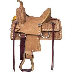 Equestrian Royal King Kirby Roping Saddle Brown